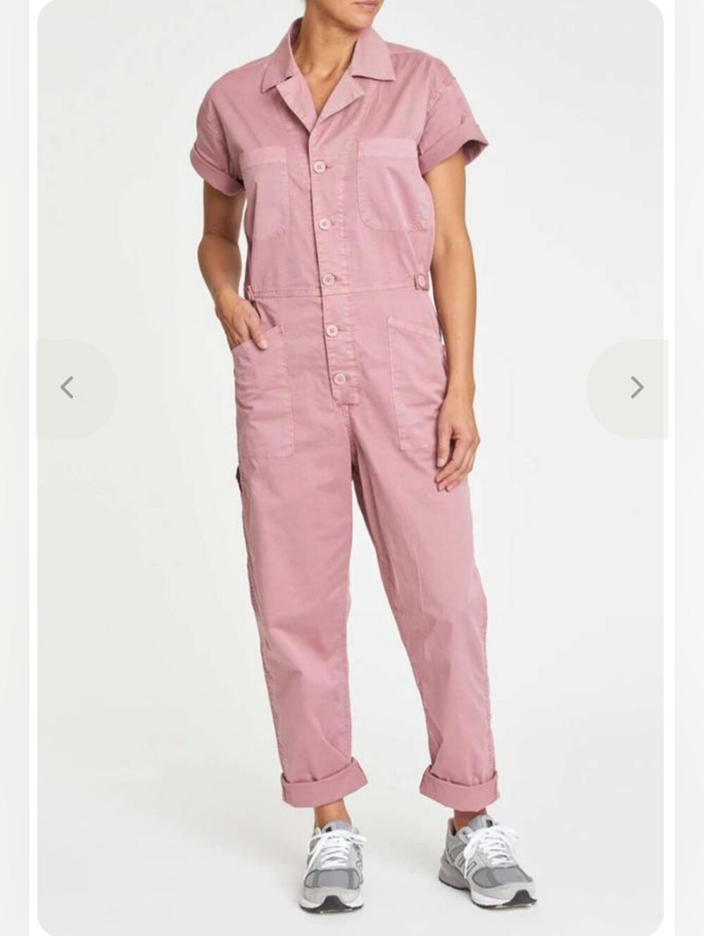 pistola Grover Short Sleeve Field Jumpsuit- Ash Rose